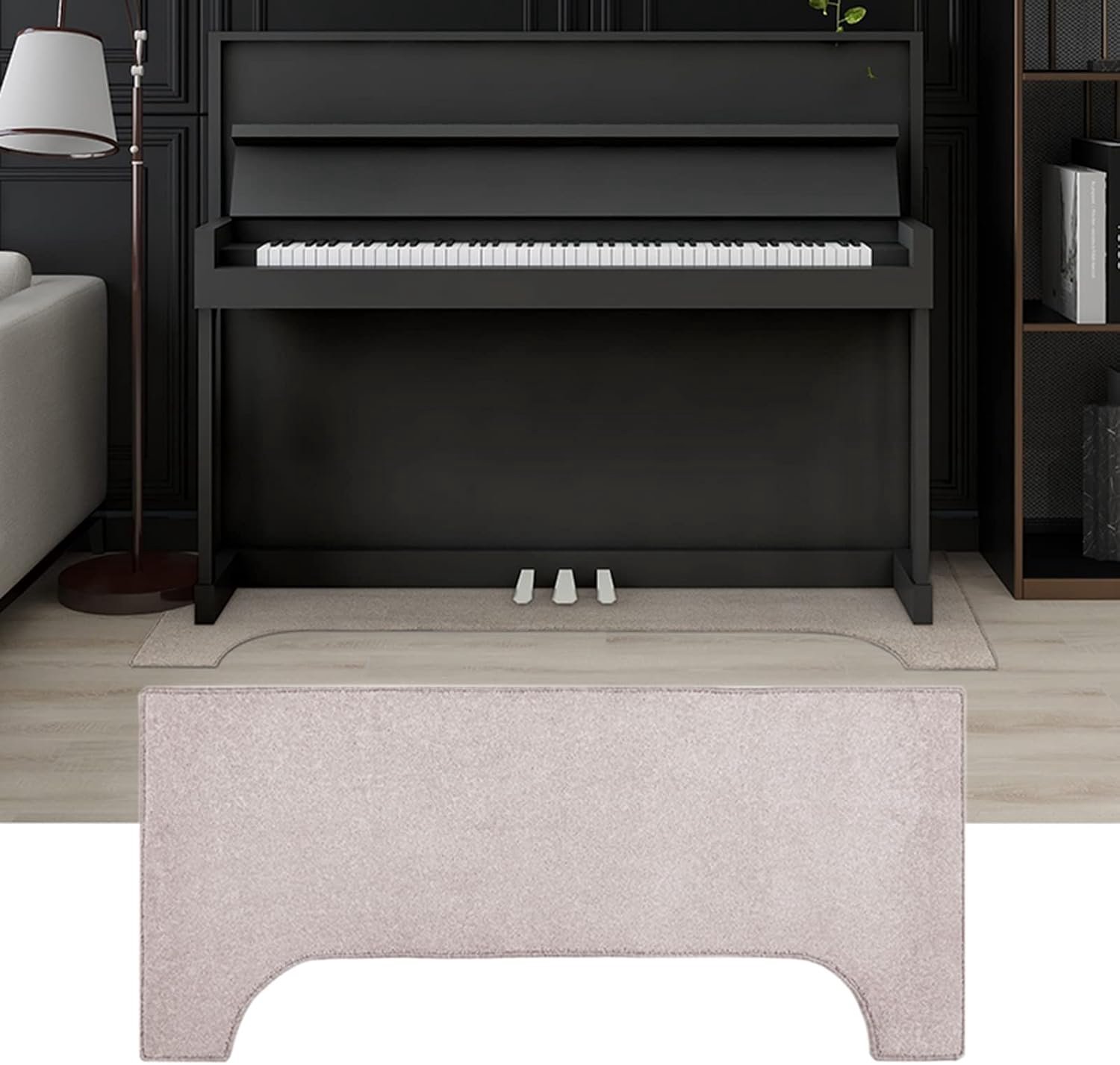 Pianomat, geluidsisolatie, akoestische tapijten, geluidsisolatie, geluidsisolatie, antislip, piano 160 x 70 cm (C)