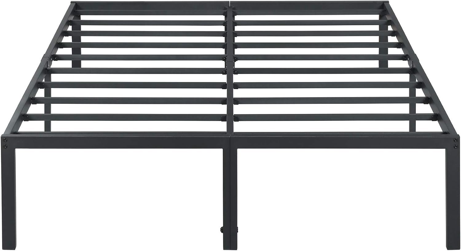45 cm stabiel stalen bed/stalen lattenrooster/anti-slip ondersteuning/matras onderbouw/metalen bed/bedframe/bed / 140 x 200 cm/full/zwart/metaal