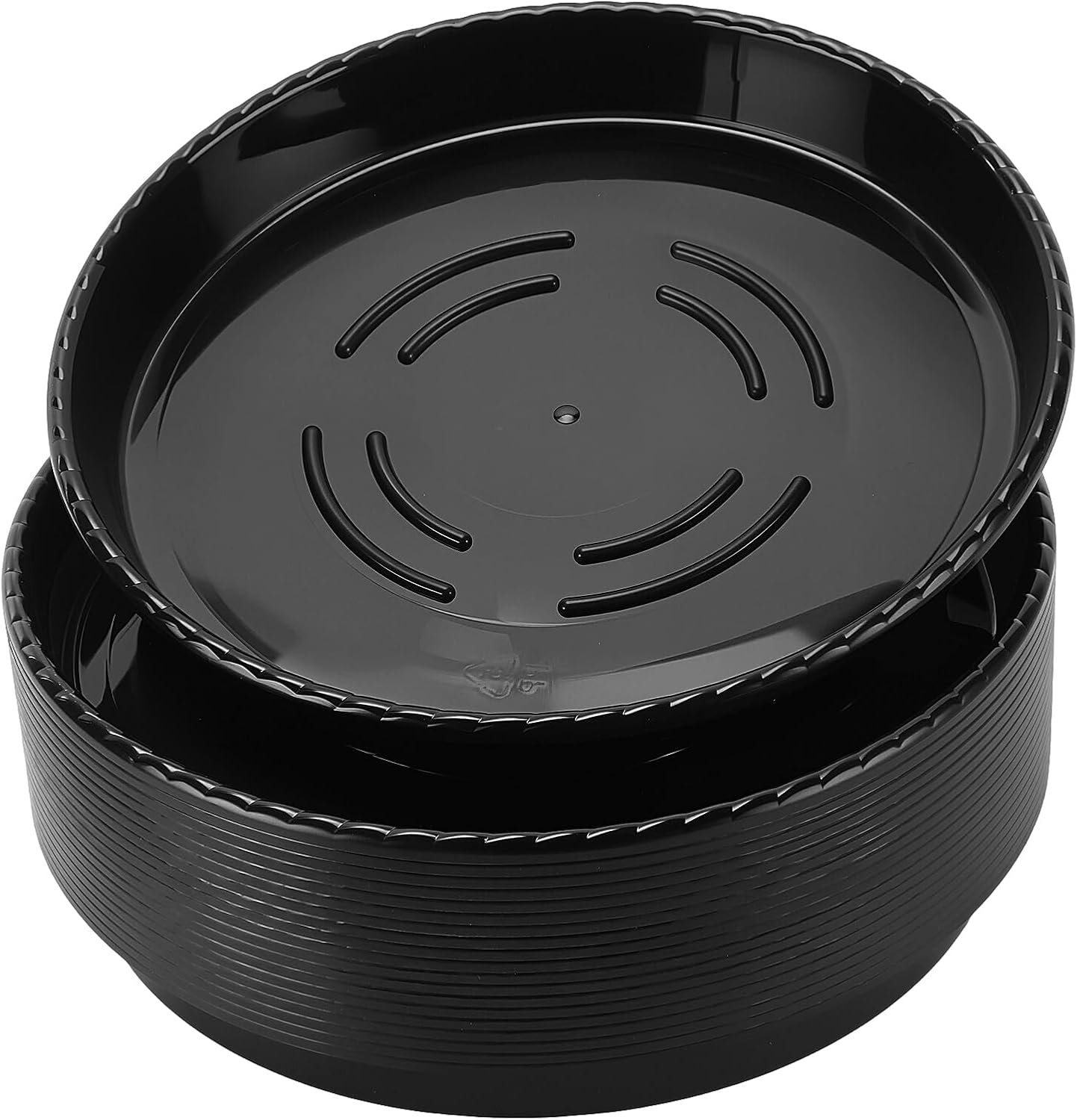 Rond, diameter 31 cm, rond, kunststof, voor binnen en buiten, zwart, 20 stuks