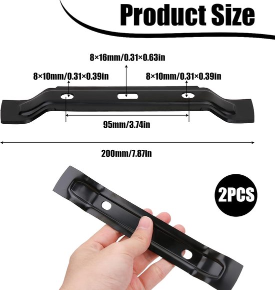 Set van 2 slijpbladen compatibel met de robot slijpmachine Voor Stihl iMOW RMI 422 422P 422PC RMI 522 Viking MI 422, Voor Stihl imow rmi 422, 20 cm, zwart — afbeelding 2