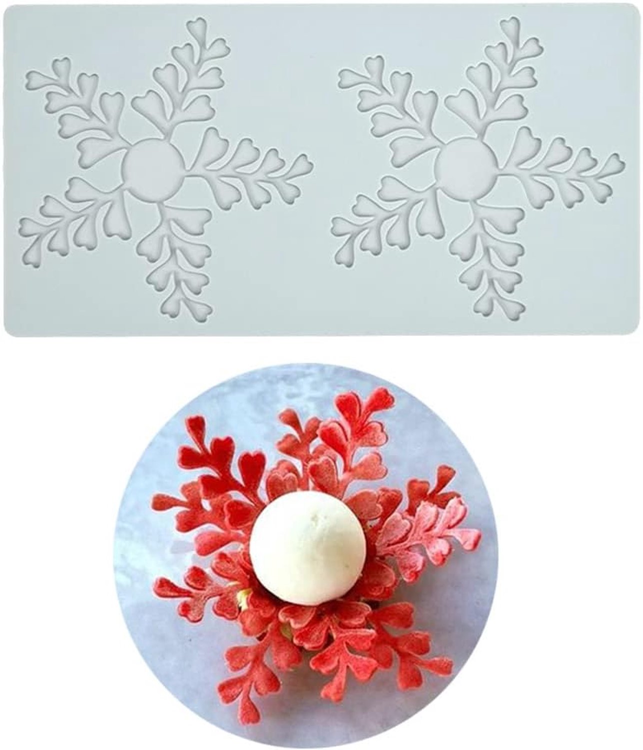 Fondant Kant Mat, Suiker Ambachtelijke Indruk Schimmel Eetbare Taart Moleculaire Keuken Decorating, 2 Gaten Hart Boom Ring