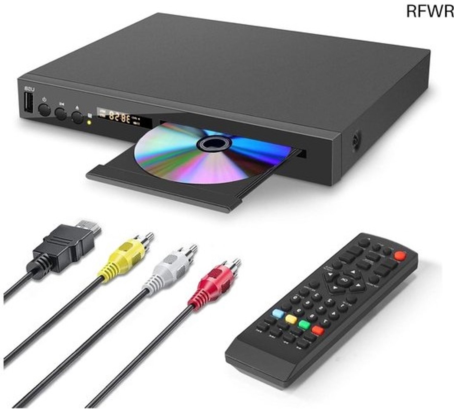 Blu-ray-dvd-speler - HD-mediaspeler - Films en muziek afspelen - Regiovrije dvd - 1080P-resolutie - Zwart