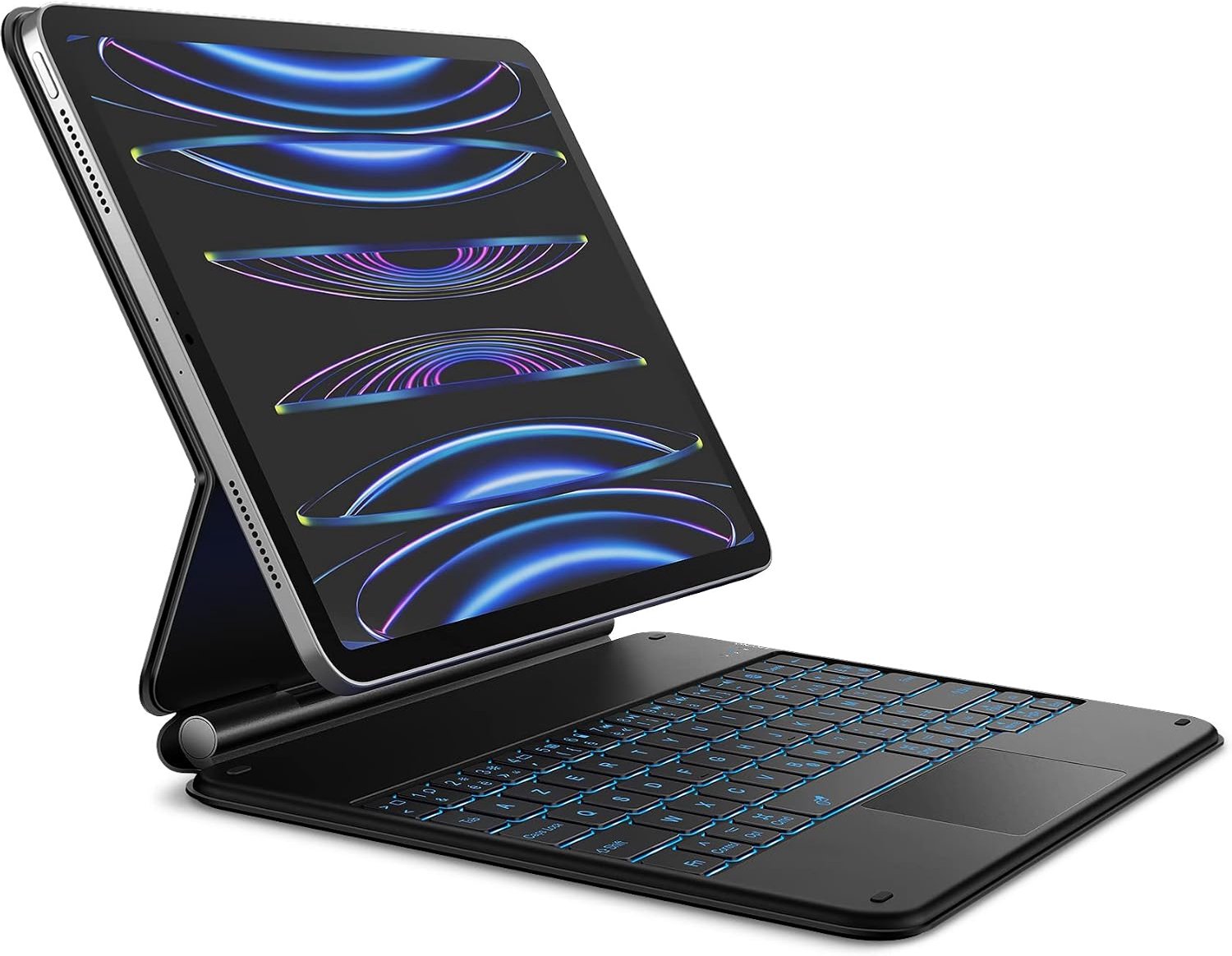 Toetsenbordhoes voor iPad Air 5 2022/iPad Air 4 2020 10,9 inch/iPad Pro 11 (1e/2e/3e/4e generatie) toetsenbord met touchpad Trackpad Magic Type Keyboard achtergrondverlichting Bluetooth