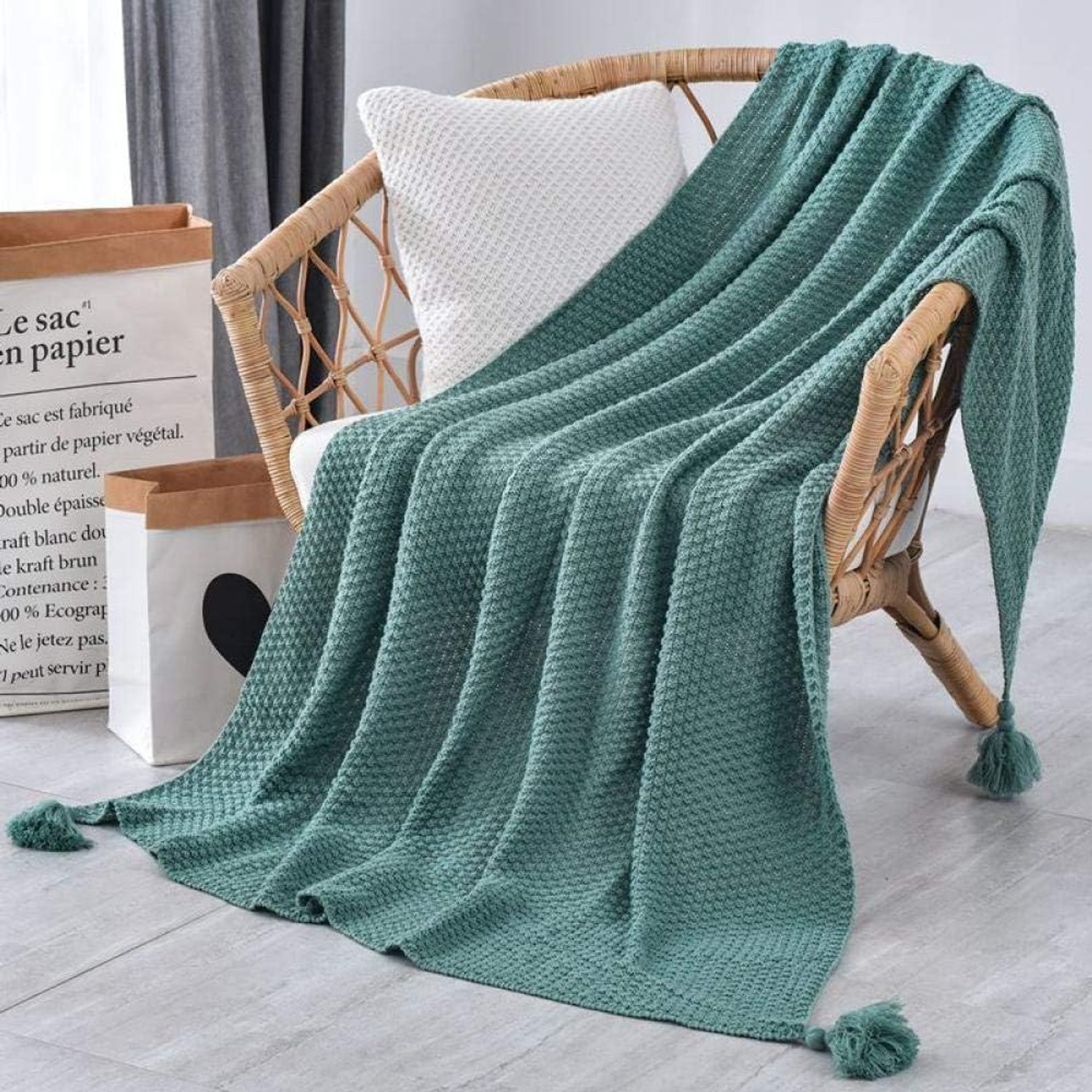 - Hoog ademend vermogen - Premium dekens - Rustig slapen voor volwassenen en kinderen, duurzame dekbedden en hoogwaardige constructie -groen_150 cm * 200 cm