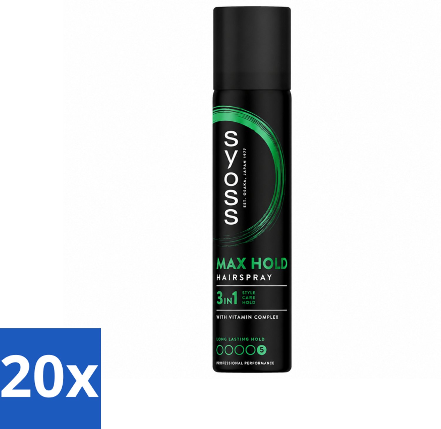 20 x Syoss - Max Hold - Haarspray - Compacte Fixatie - 75 ml - Voordeelverpakking - 20 stuks