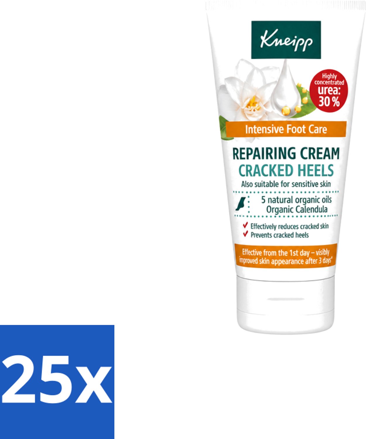 25 x Kneipp - Hielklovencrème - 30 % ureum - Geschikt voor diabetici - 50 ml - Voordeelverpakking - 25 stuks