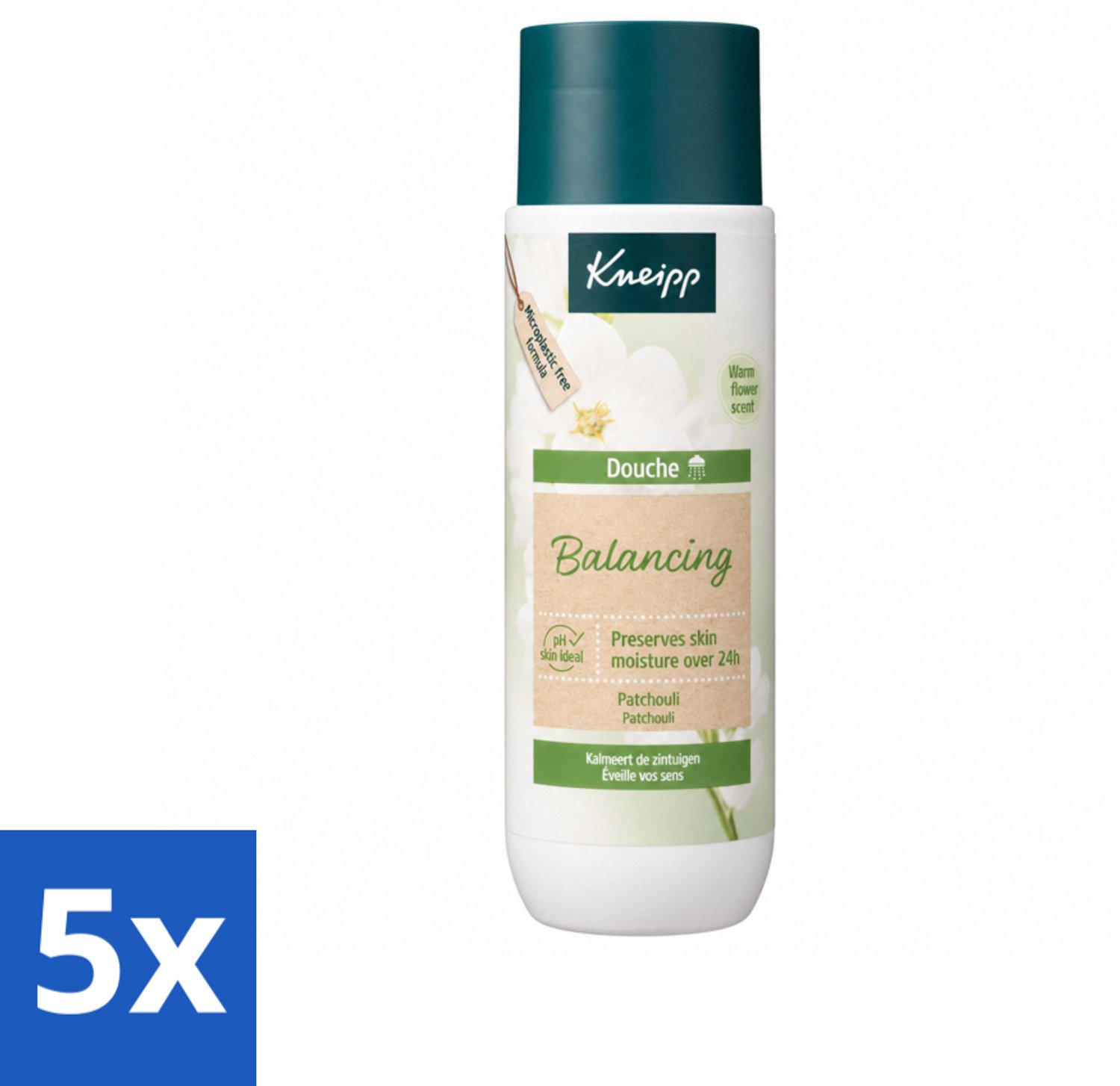 5 x Kneipp - Douchegel - Patchouli - 200 ml - Voordeelverpakking - 5 stuks