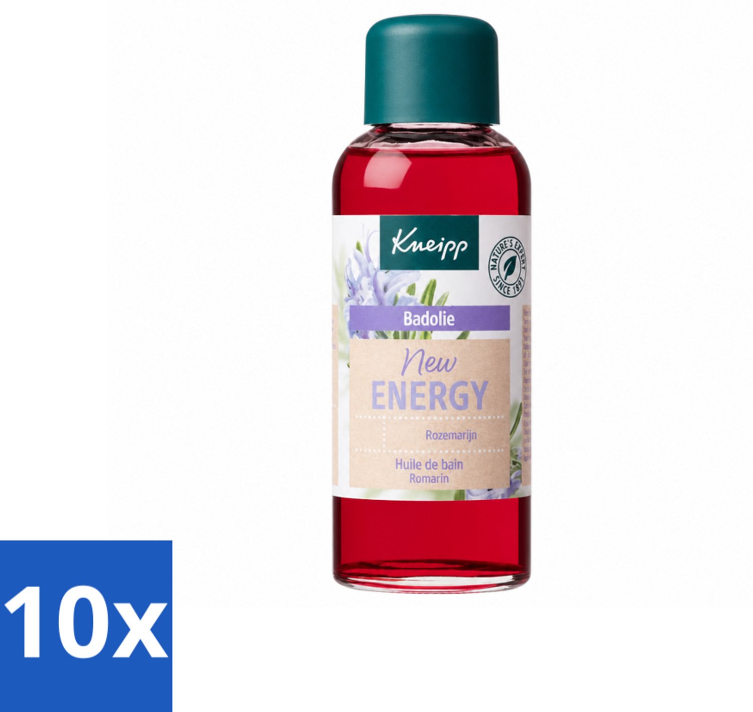 10 x Kneipp - Badolie - Rozemarijn - Voor nieuwe energie - 100 ml - Voordeelverpakking - 10 stuks