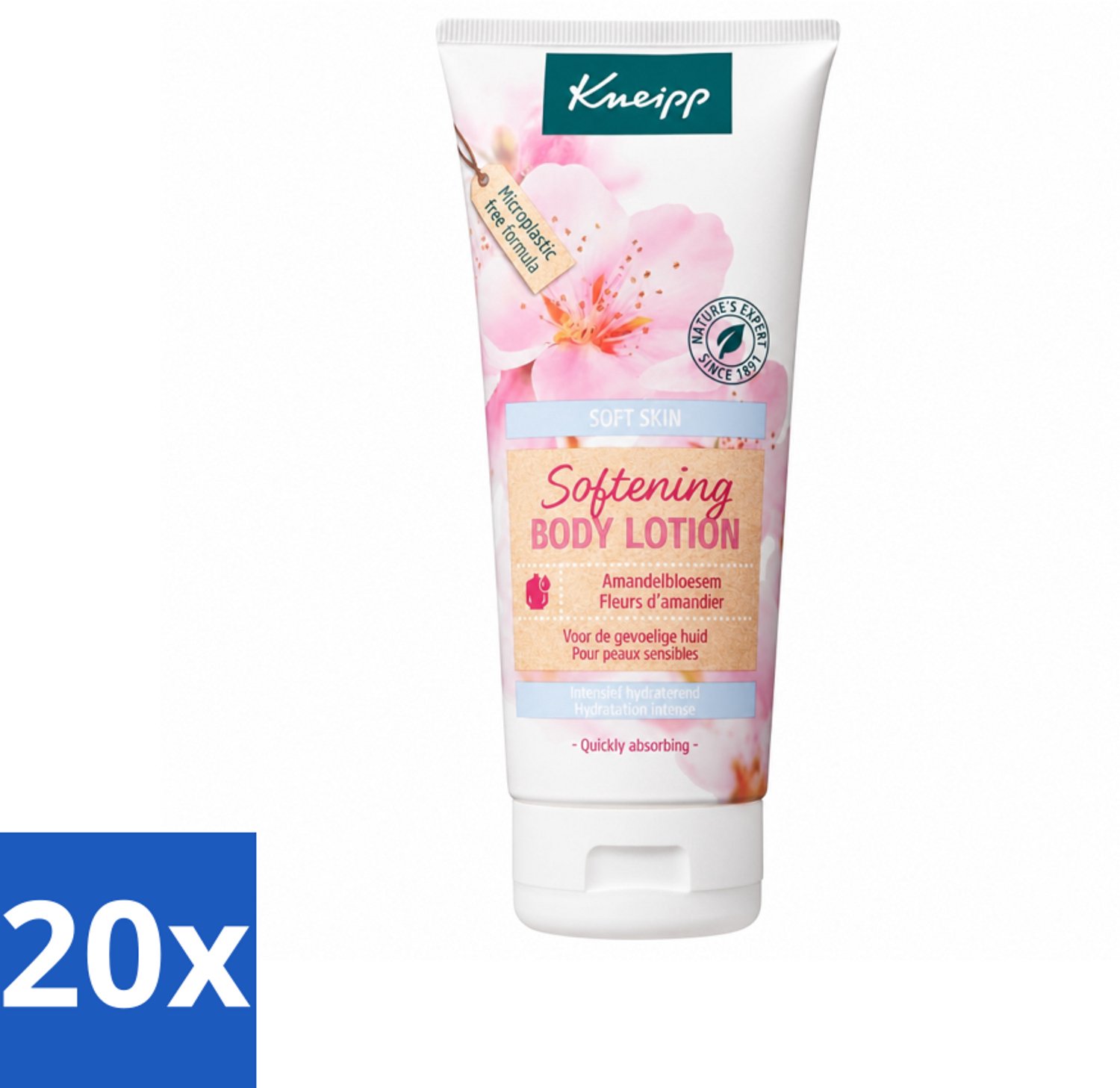 20 x Kneipp - Body lotion - Soft Skin - Amandelbloesem - 200 ml - Voordeelverpakking - 20 stuks