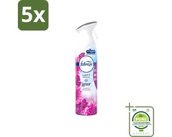 5 x Febreze Amethist Luchtverfrisser Spray - Frisse Bloemen Geur - 300ml - Grootverpakking - Vaatwasstrips - Luchtverfrisser - Geurverwijdering - Frisse Geur - Amethyst - Amethyst Bloesem Droom