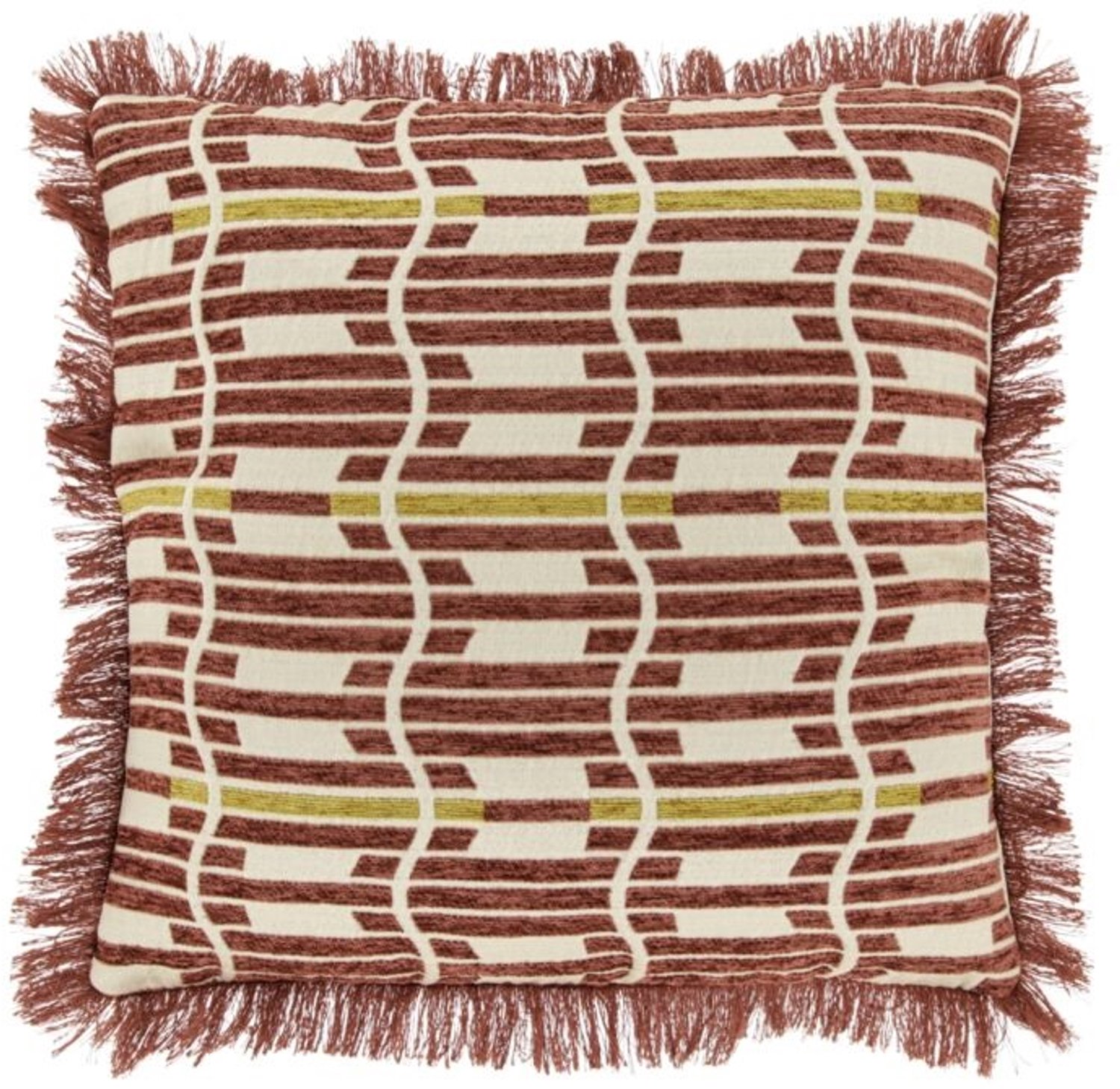 Unique Living Sierkussen Wess - marsala - 45x45cm Bruin