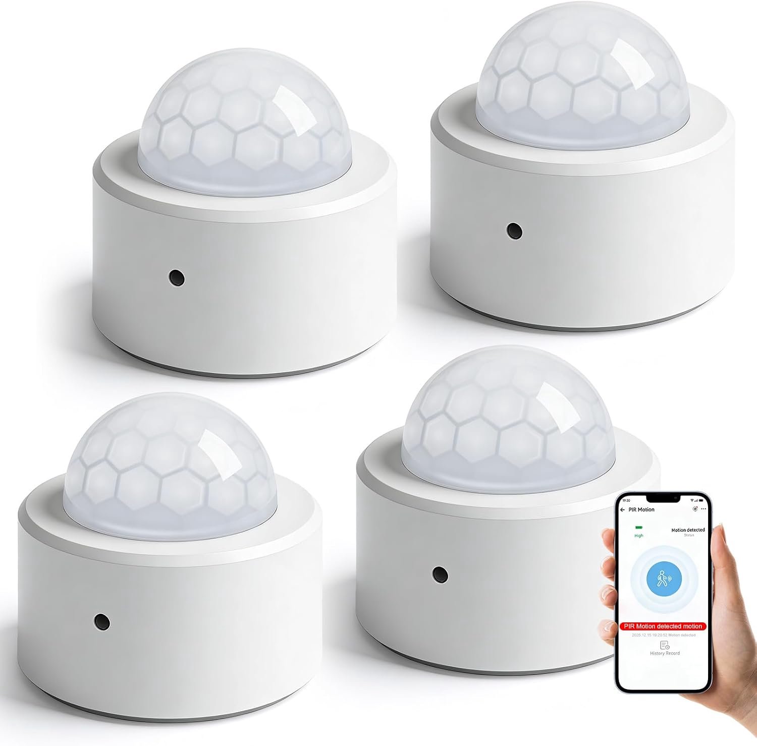 Bewegingsmelders: PIR bewegingssensor, slimme bewegingsmelders WLAN-alarm voor Smart Life/Tuya-app, intelligente beveiligings- en lichtregelsystemen (ZigBee-hub vereist)