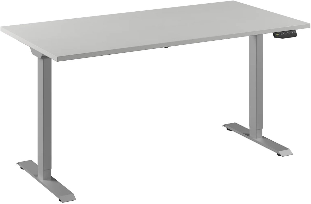 Bureau Adjust 1 Plus QA 160x80 Aluminium/Wit