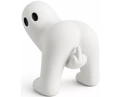 Halloween Decoratie - Halloween spook - Geest Beeldje - Spook met Opgeheven Middelvinger - Prank - Hilarisch spook - Grappige Middelvinger - Herfst Halloween - Halloween Versiering Tuin & Feest - Halloweenfiguur - Geweldig Cadeau voor Vrouw & Man