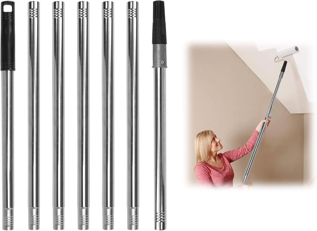 Verstelbare telescopische pole extensie stokken van 2.8 meter voor diverse toepassingen en gebruiksgemak
