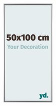 Your Decoration - Fotolijst 50x100 cm - Kunststof - Zilver Hoogglans - Evry