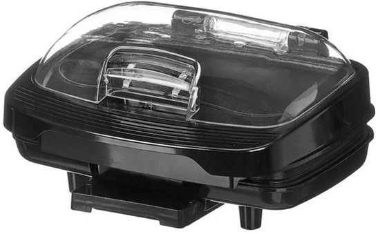 Hamburger Grill - 1000W - anti aanbaklaag - deksel transparant - Elektrische hamburgermaker — afbeelding 4