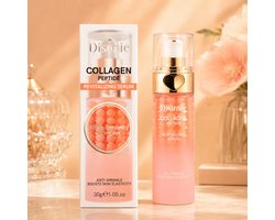 Collageen (Collagen) & Peptide Revitalizing Serum – Anti-Aging Gezichtsserum met Hyaluronzuur (Hyaluronic Acid) & Vitamine E – Voor Elasticiteit, Hydratatie & Gladdere Huid