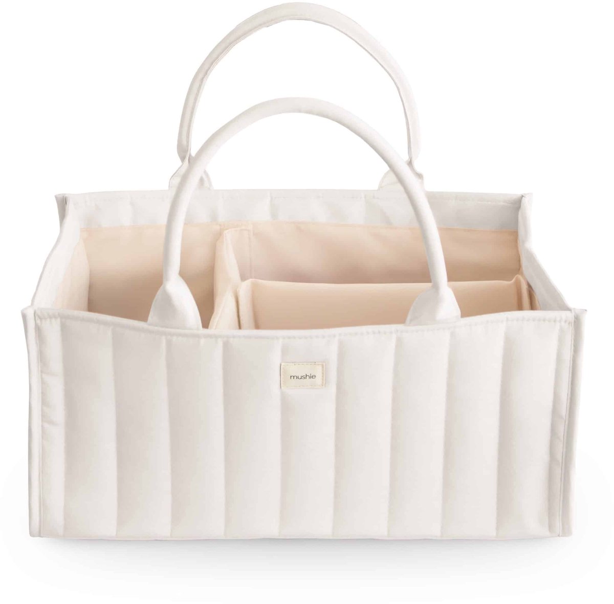 Mushie Diaper Caddy Draagbare Luier Organizer Ivory