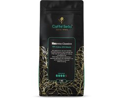CAFFÈ BELLO Ristretto Classico Koffiebonen – 1 kg – Dark Roast – 50% Arabica & 50% Robusta – Intensiteit 8/10
