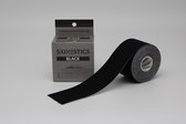 Skinestics Sport tape – Fysio tape – Kleur Zwart – nu 20% langer, 600 cm lang bij 5 cm breed, 170% rekbaar gelijk aan menselijke huid, standaard voorzien van extra sterke lijm, katoen, voor het hele lichaam, spier ondersteuning