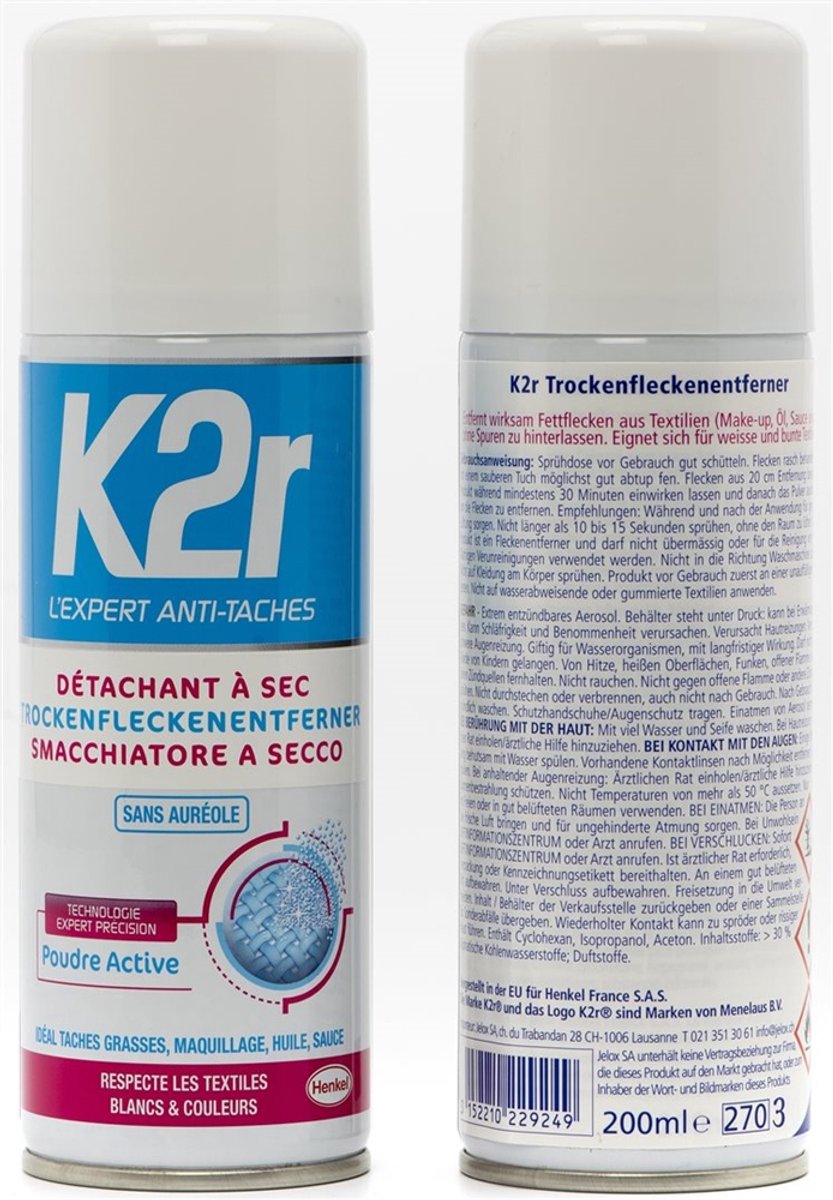K2r Vlekverwijderaar voor droog gebruik - 3x200 ml - actief poeder