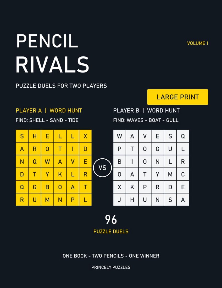 Pencil Rivals: 96 Large-Print Puzzle Duels for Two Players - ShopVlot