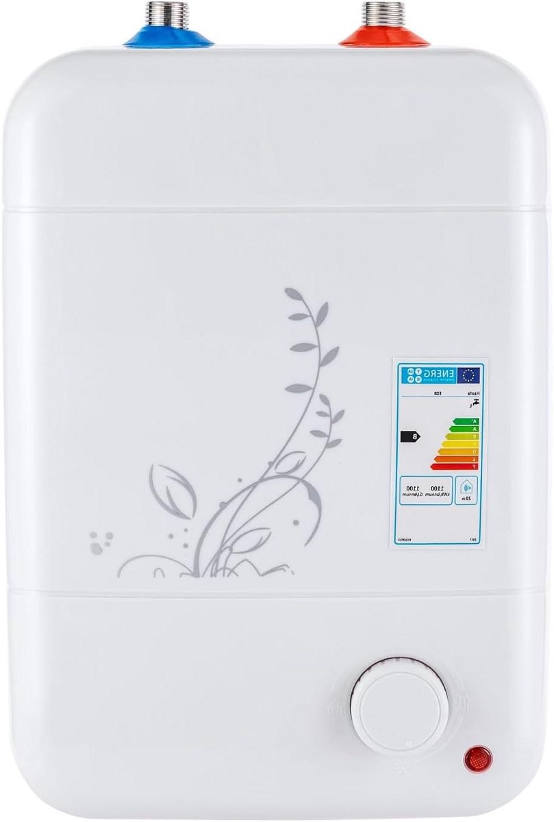 Doorstroomboiler - Keukenboiler mini - Snel warm water - Start bij lage druk - 10 liter - Wit