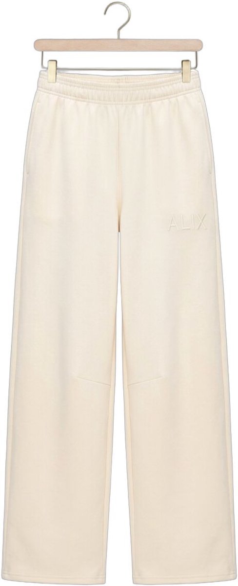 Alix The Label Ladies Knitted Balloon Sweat Pants Broeken Dames - Ecru - Maat S