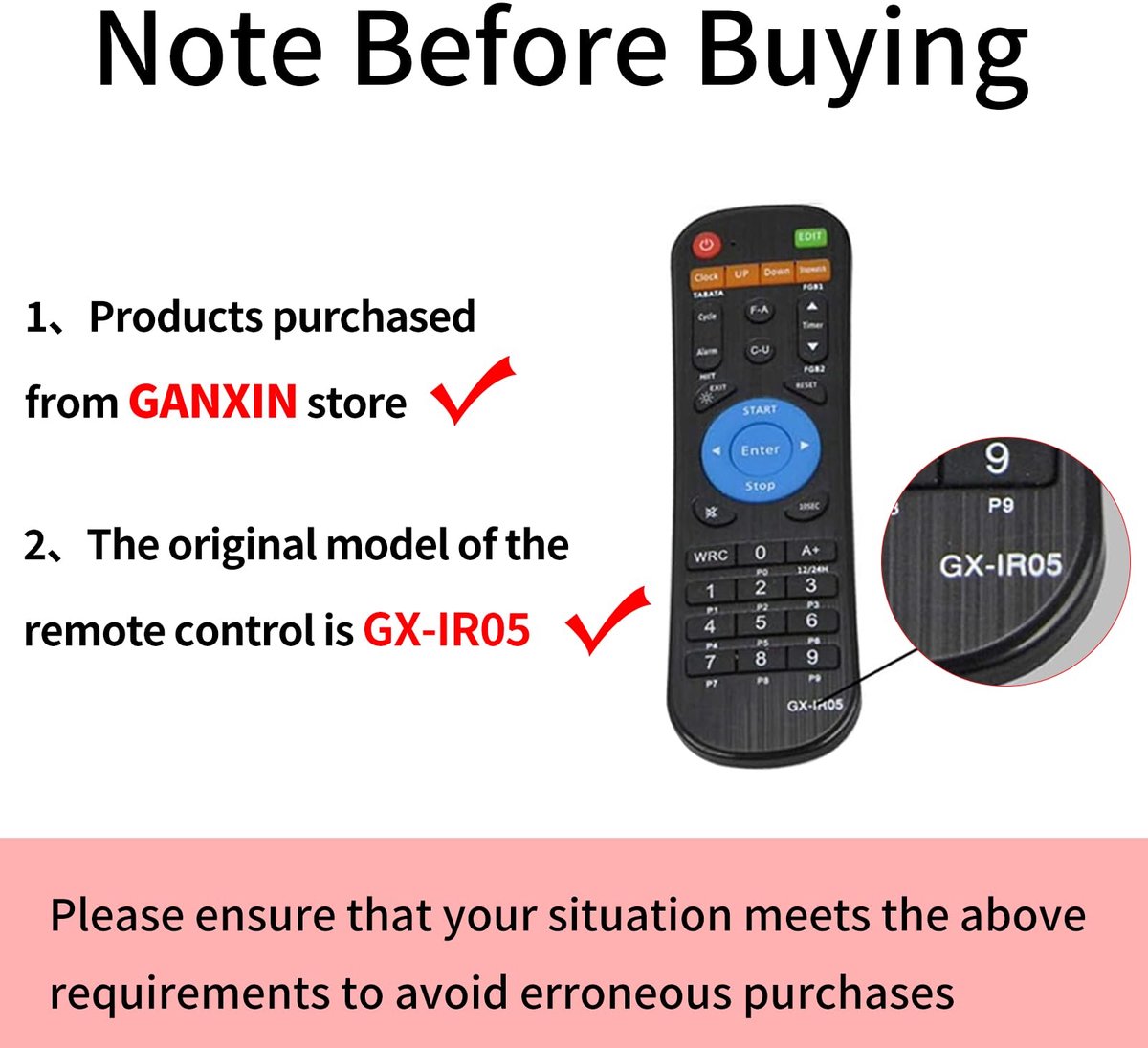 GAN XIN GX-IR05 Afstandsbediening voor LED Digitale Interval Timer, Countdown Clock - ShopVlot