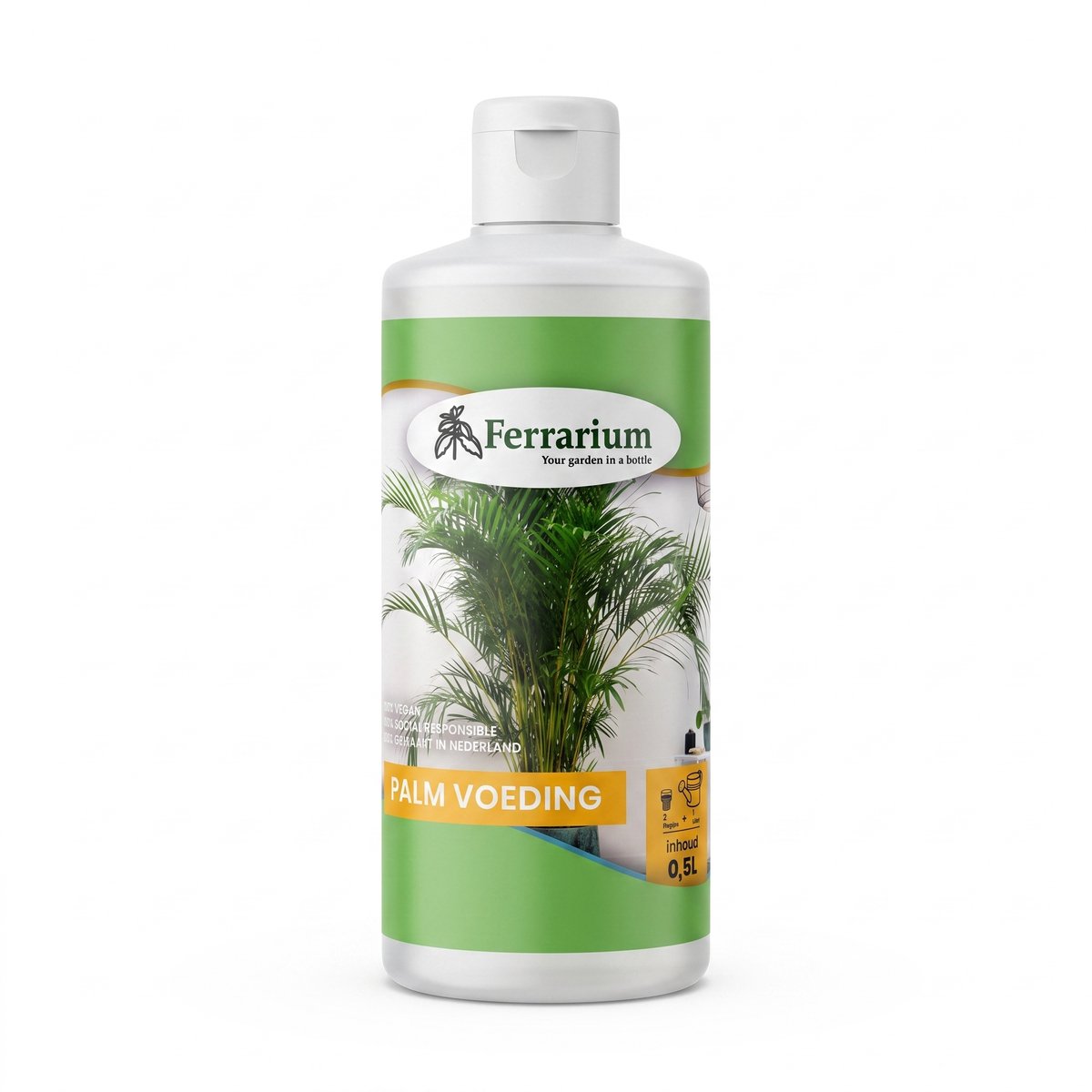 Ferrarium palmvoeding 500ml - Gemaakt door sociale werkplaats - 100% Vegan - 100% Gemaakt in Nederland - plantenvoeding voor je palm planten