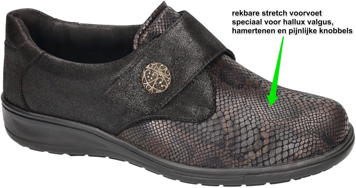 Solidus -Dames - bruin donker - lage gesloten schoenen - maat 39.5
