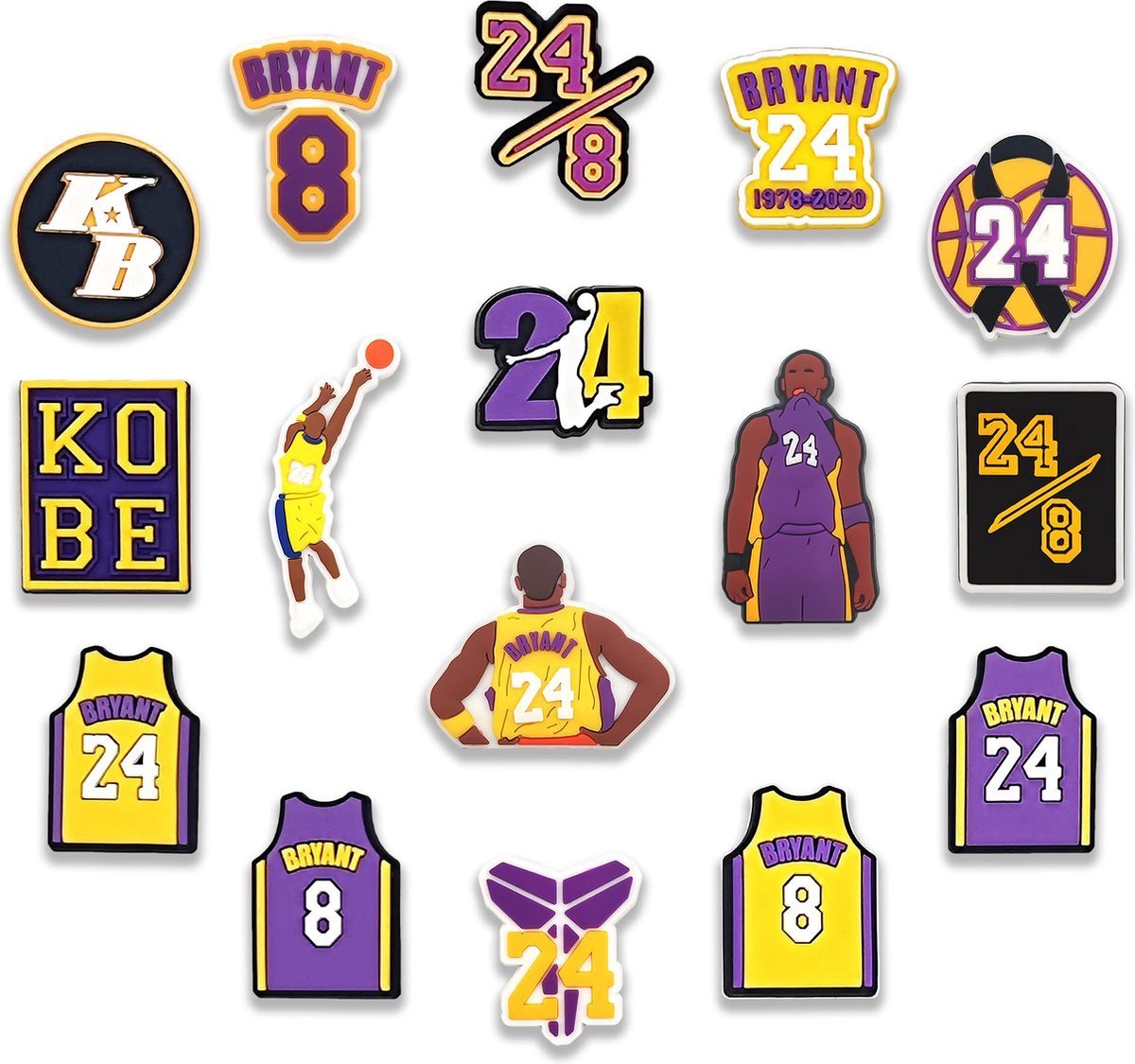 16 Schoen Charme-geschikt voor crocs charms- Geschikt voor Crocs Pins- Geschikt voor Crocs Accessoires- Geschikt voor Crocs Jibbitz-DIY decoratieve schoengespen-Sandaal decoratief-PVC Ornament-Geschenk-basketbal-24