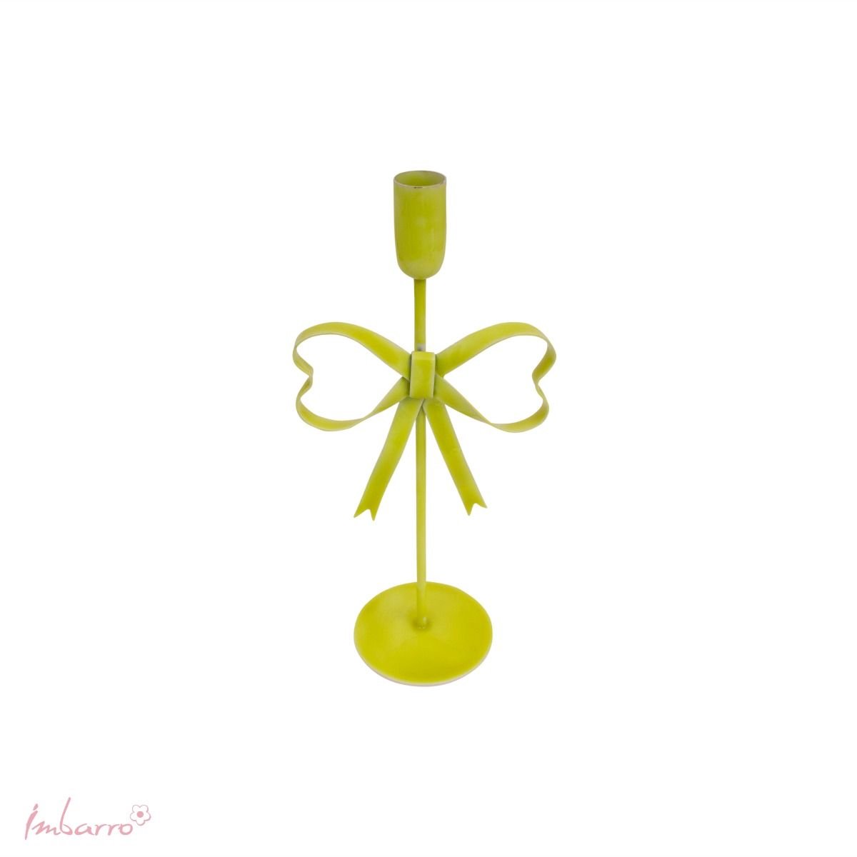 Imbarro Home & Fashion - Kandelaar Nodo Lime - Groen - L:14 W:9.50 H:32 cm