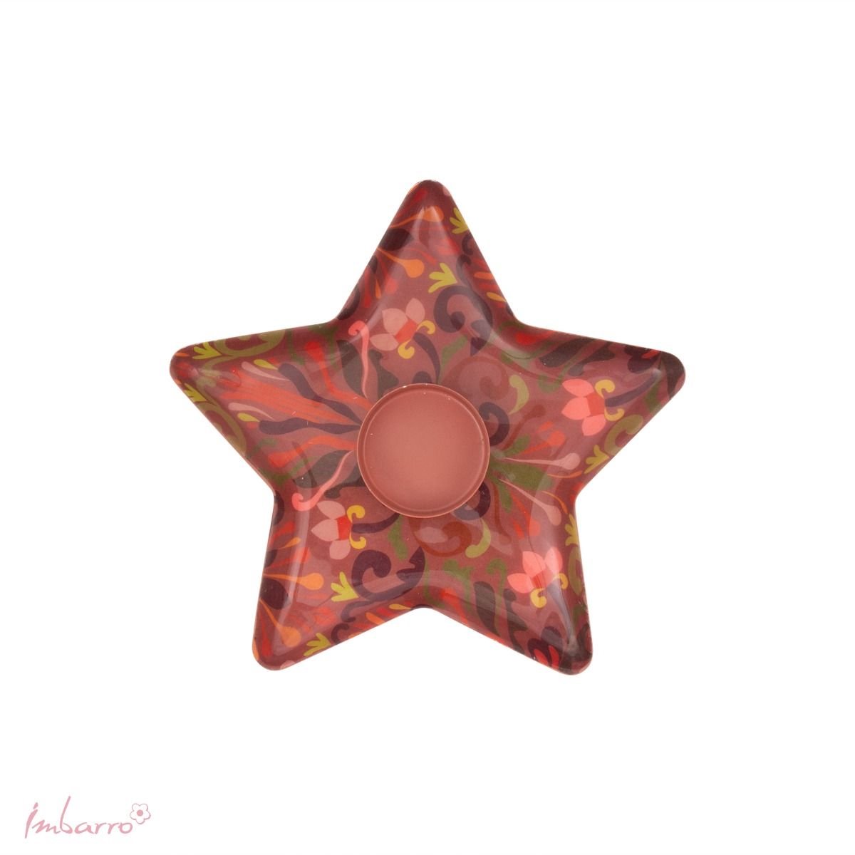 Imbarro Home & Fashion - Kandelaar Star Valentina - Multi, Roze - 16 X 16 cm