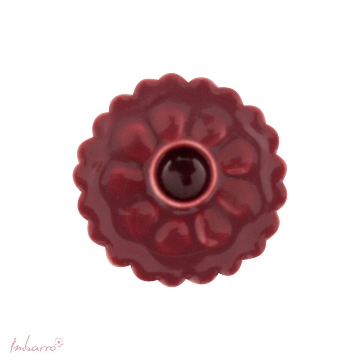 Imbarro Home & Fashion - Kandelaar Jaya Burgundy - Rood - L:9 W:9 H:5 cm