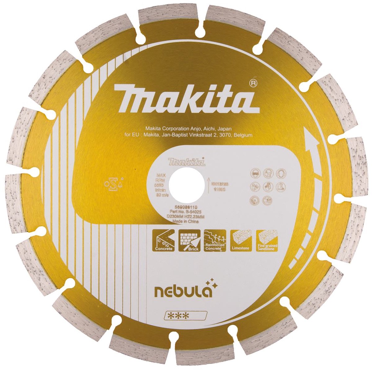 Makita diamant-doorslijpschijf Nebula 230 x 22,23 x 10 mm