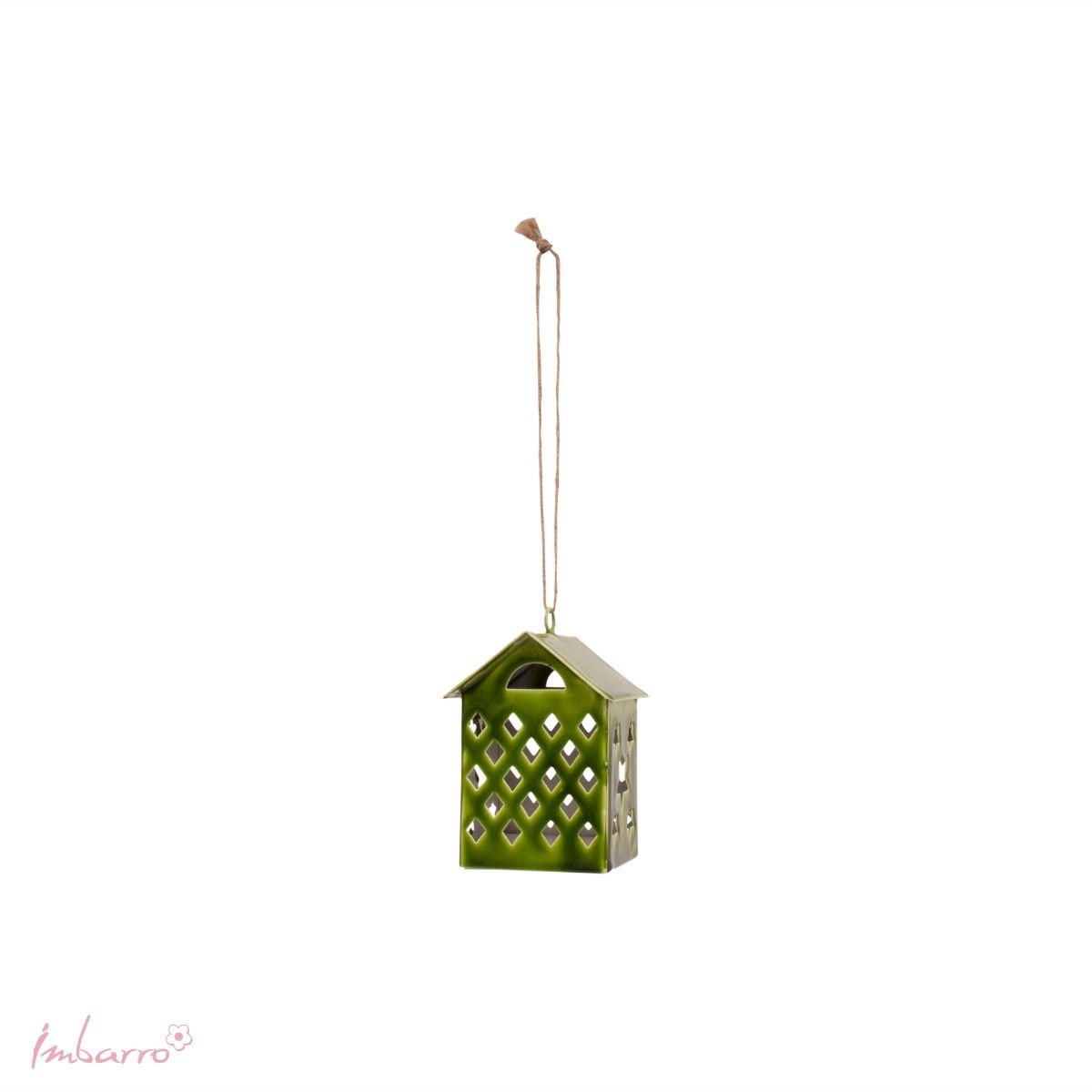 Imbarro Home & Fashion - Huisje Sogno Green - Groen - L:7 W:6.50 H:9.50 cm
