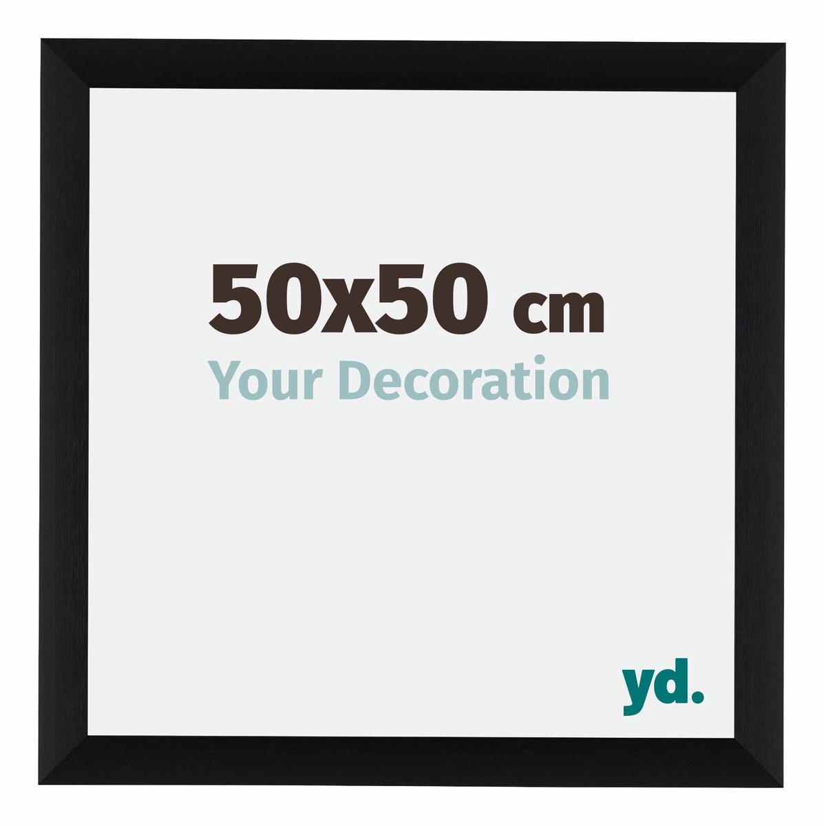 yd. Your Decoration - Fotolijst 50x50 cm - Aluminium - Zwart Geborsteld - Tucson