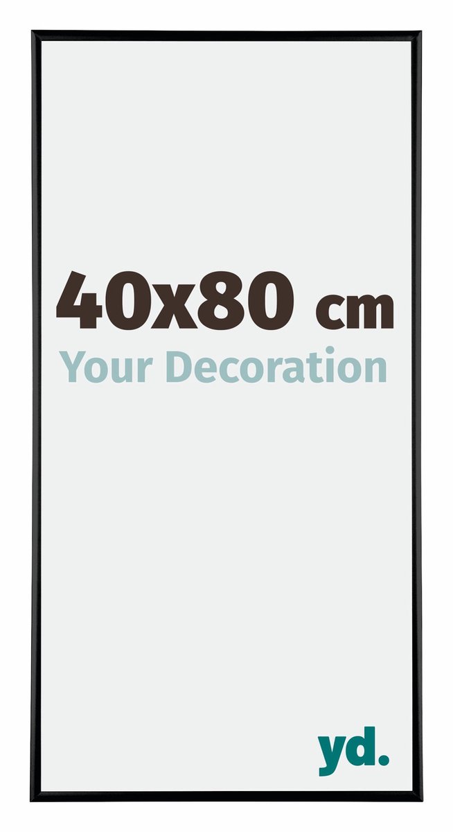 yd. Your Decoration - Fotolijst 40x80 cm - Aluminium - Zwart Hoogglans - Kent
