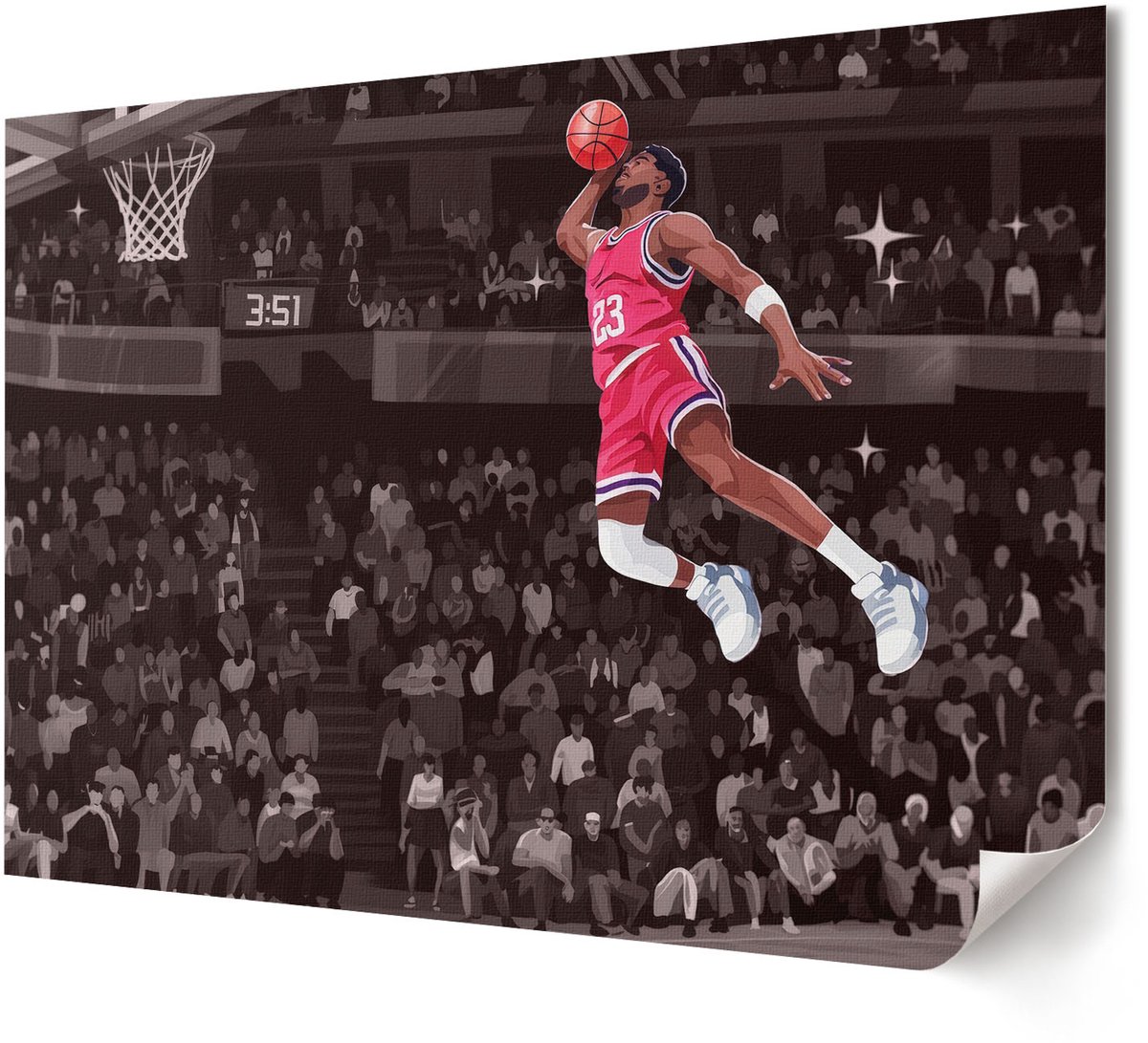 Coloray Polycanvas Poster - Het Boek Van Urizen, Waterverf - A4 - Bruin Motief - Rechthoek - Muurdecoratie - Woonkamer, Slaapkamer, Kantoor - Expressief