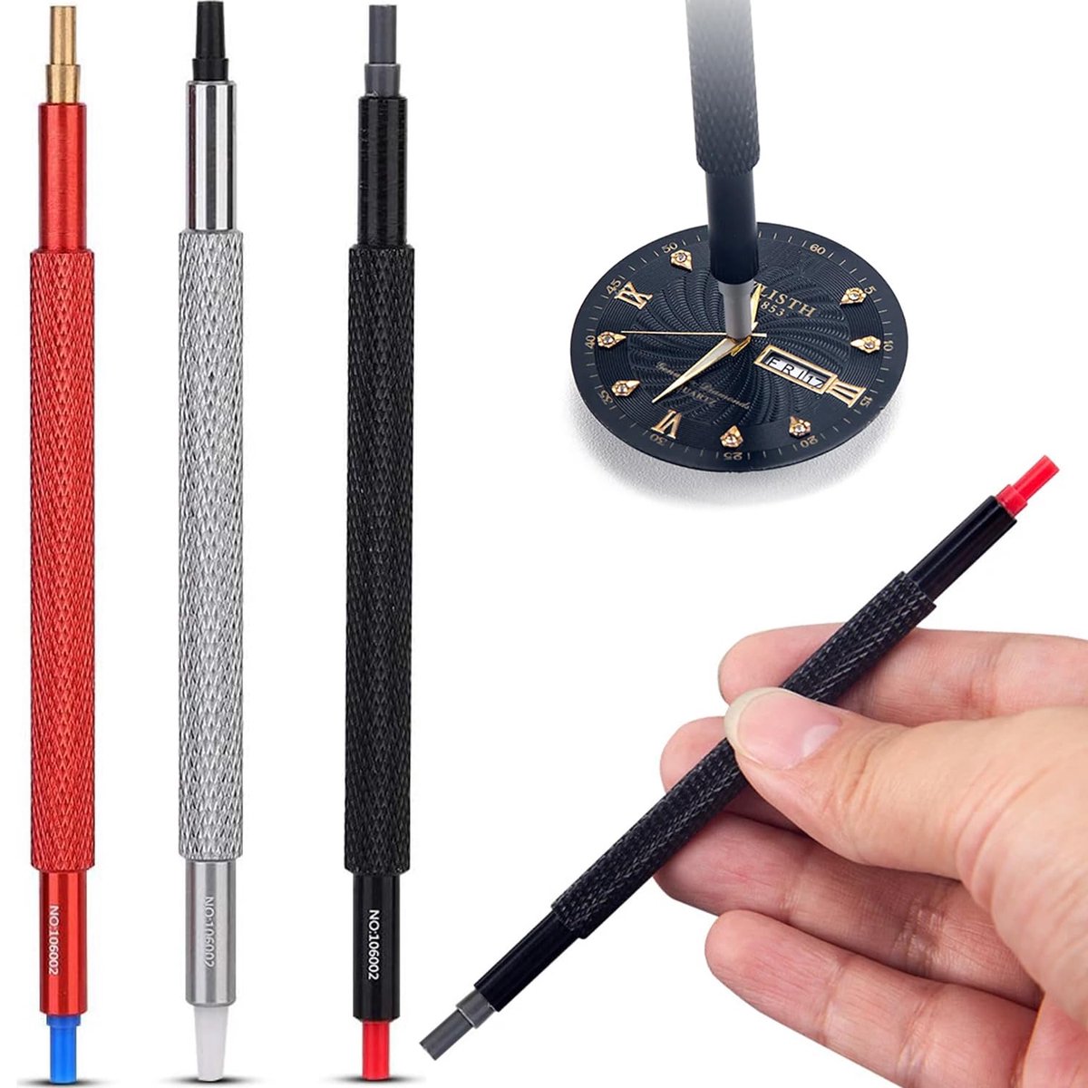Horlogemakers Reparatie Tool, 3 Stks Horloge Hand Presser Pusher Instelling Fitting Set voor Horloge, Horloge Link - ShopVlot
