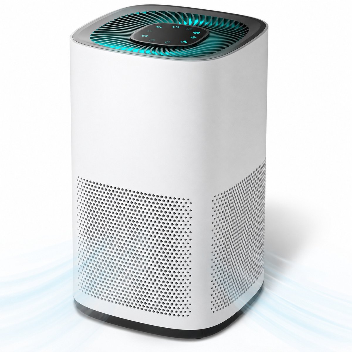 Luchtreiniger H13 True HEPA voor Grote Ruimtes tot 92 m² – 360° Luchtinlaat – Touchbediening – Wit