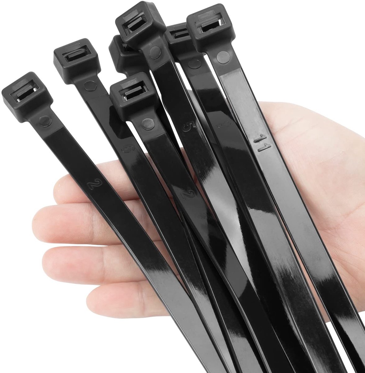 XINGO 12 inch zwarte ritssluitingen, heavy duty 100 stuks, 200 lbs ultrasterke plastic draadbanden, grote - ShopVlot