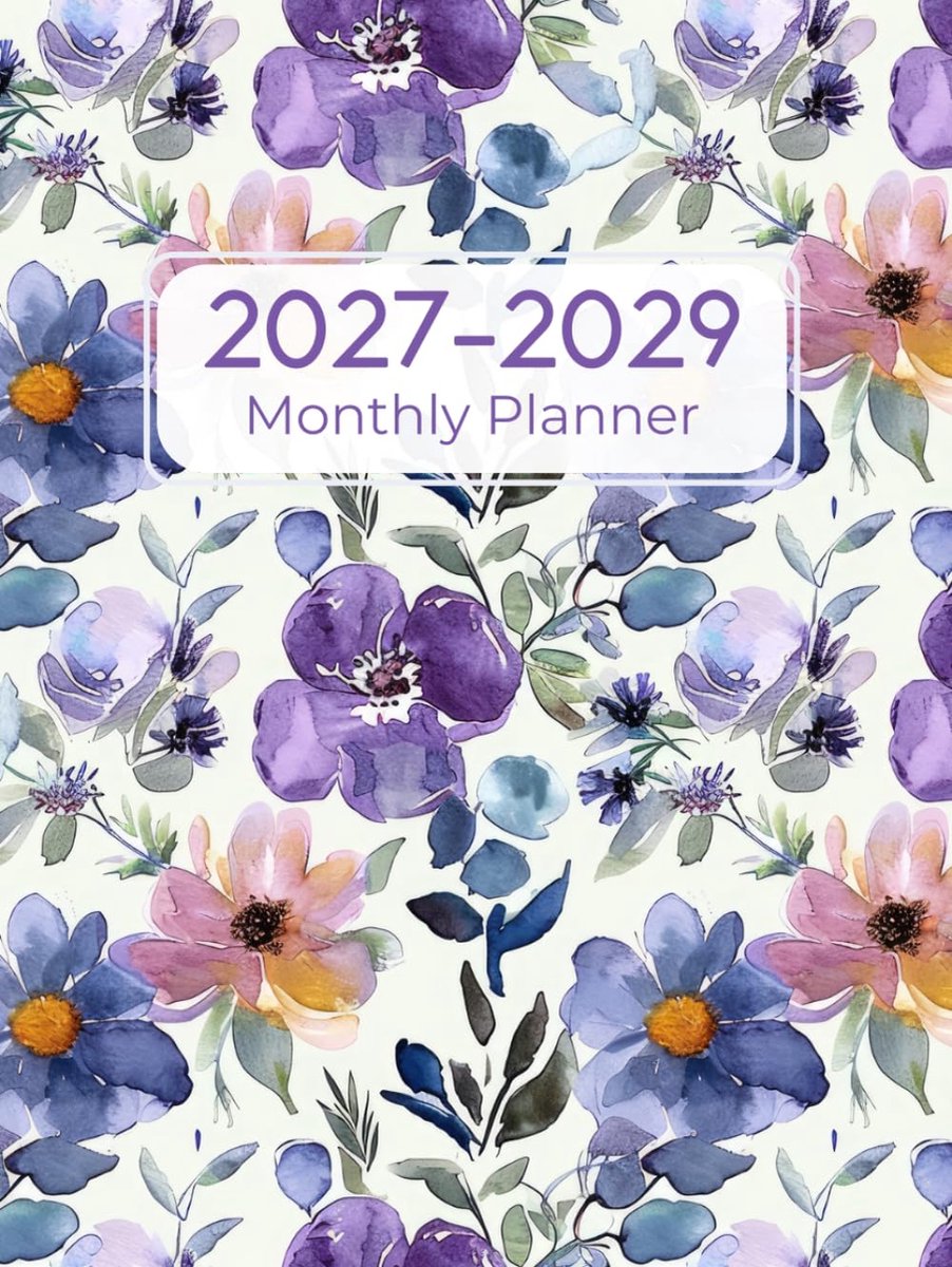2027-2029 Monthly Planner: 3 Year From January 2027 To December 2029 - ShopVlot