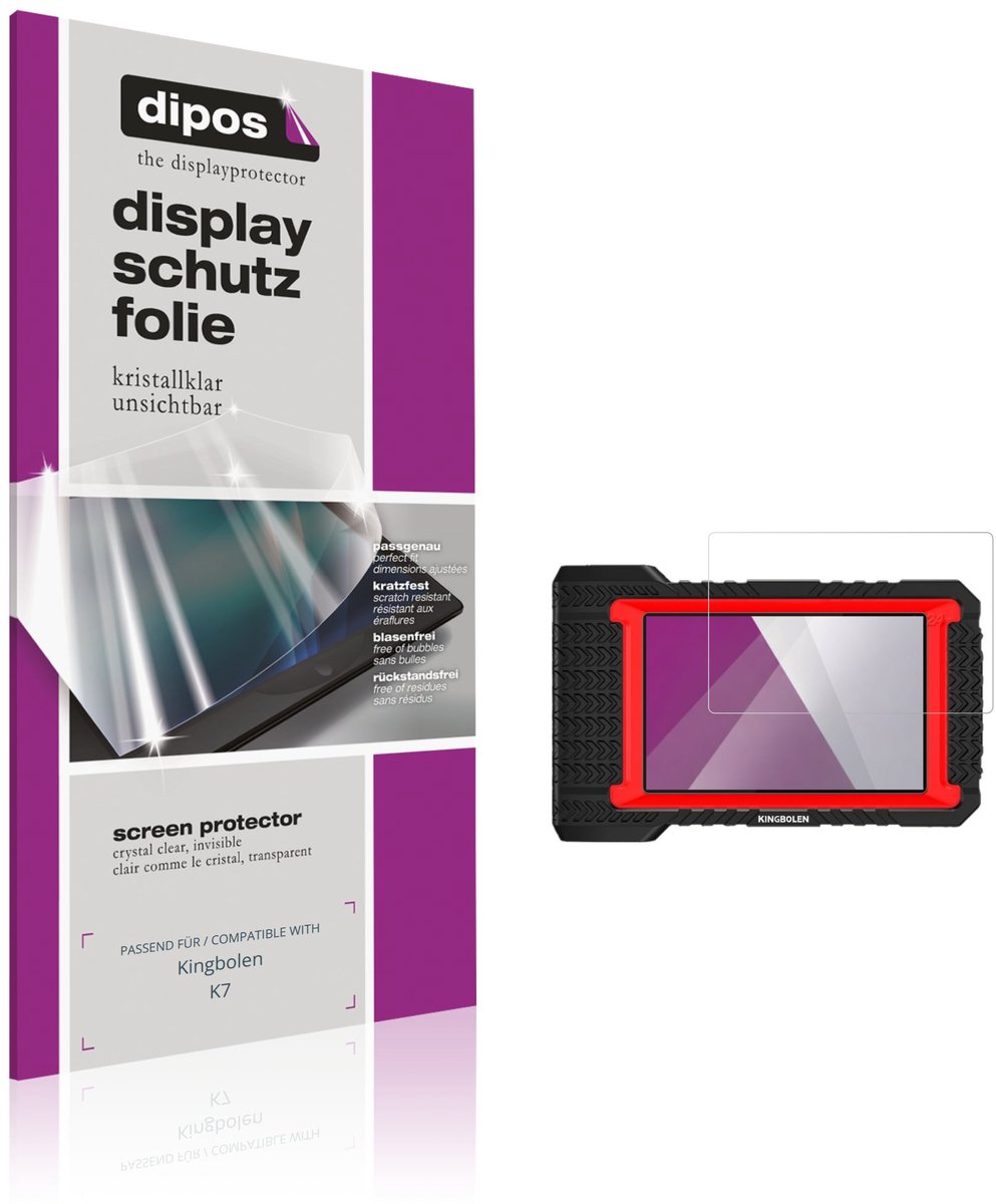dipos – 2x Beschermfolie geschikt voor Kingbolen K7 | Krasbestendige & heldere Screenprotector Ultra-Thin