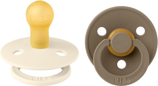 BiBS - Colour Pacifier - Maat 1 - Fopspeen - 2 stuks - Dark Oak / Ivory van BIBS — afbeelding 5