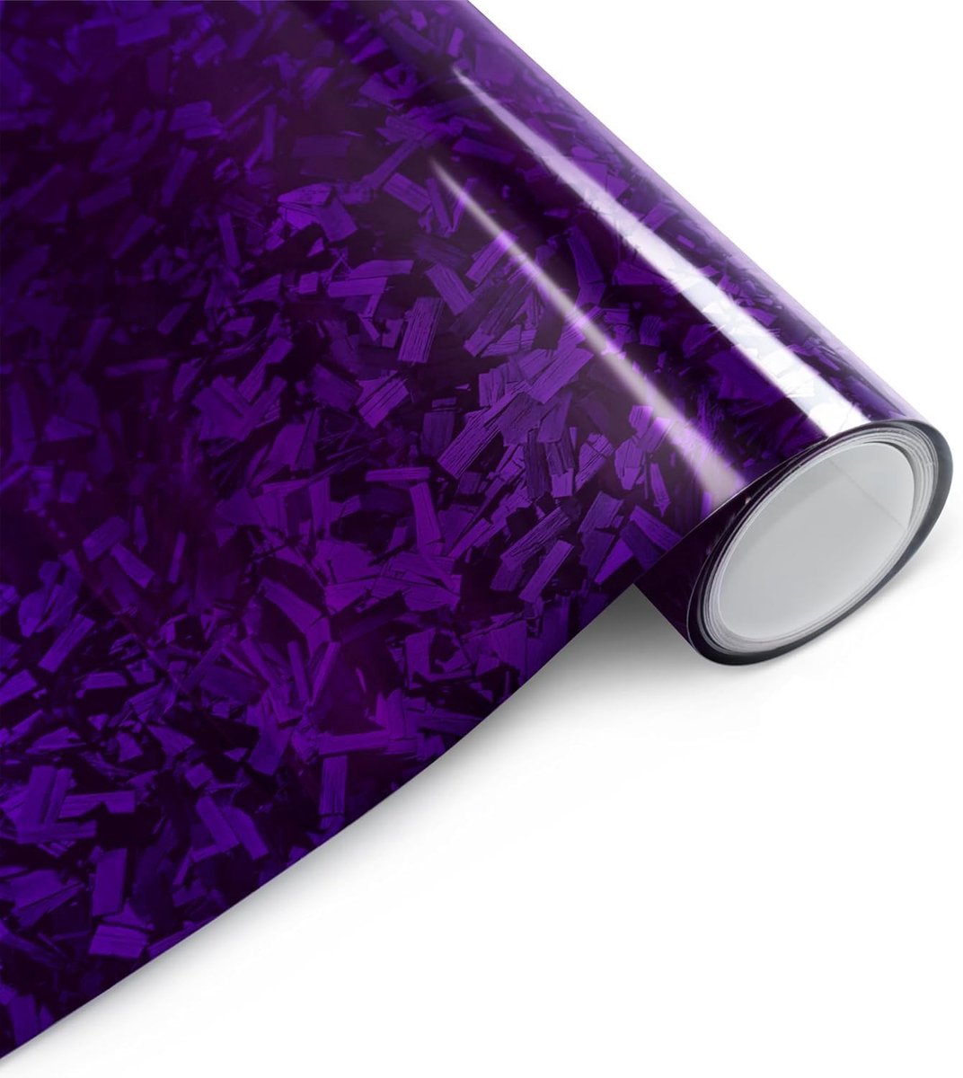 Carbonfolie gesmeed, violet, 150 x 30 cm, autofolie van vinyl, glanzend, voor motorfiets en auto