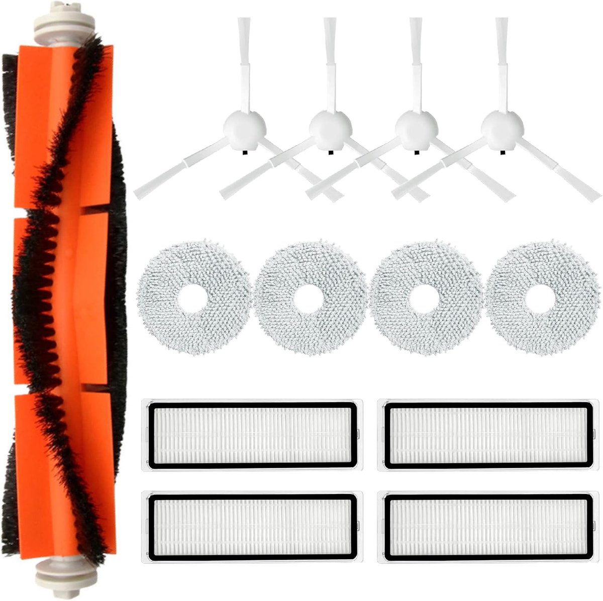 13 stuks accessoires voor Dreame L10s Ultra/Xiaomi X10 robotstofzuiger reserveonderdelen, hoofdborstel, HEPA-filter, zijborstel en reinigingsborstel set voor Dreame L10s Ultra /S10 / S10 PRO/Xiaomi