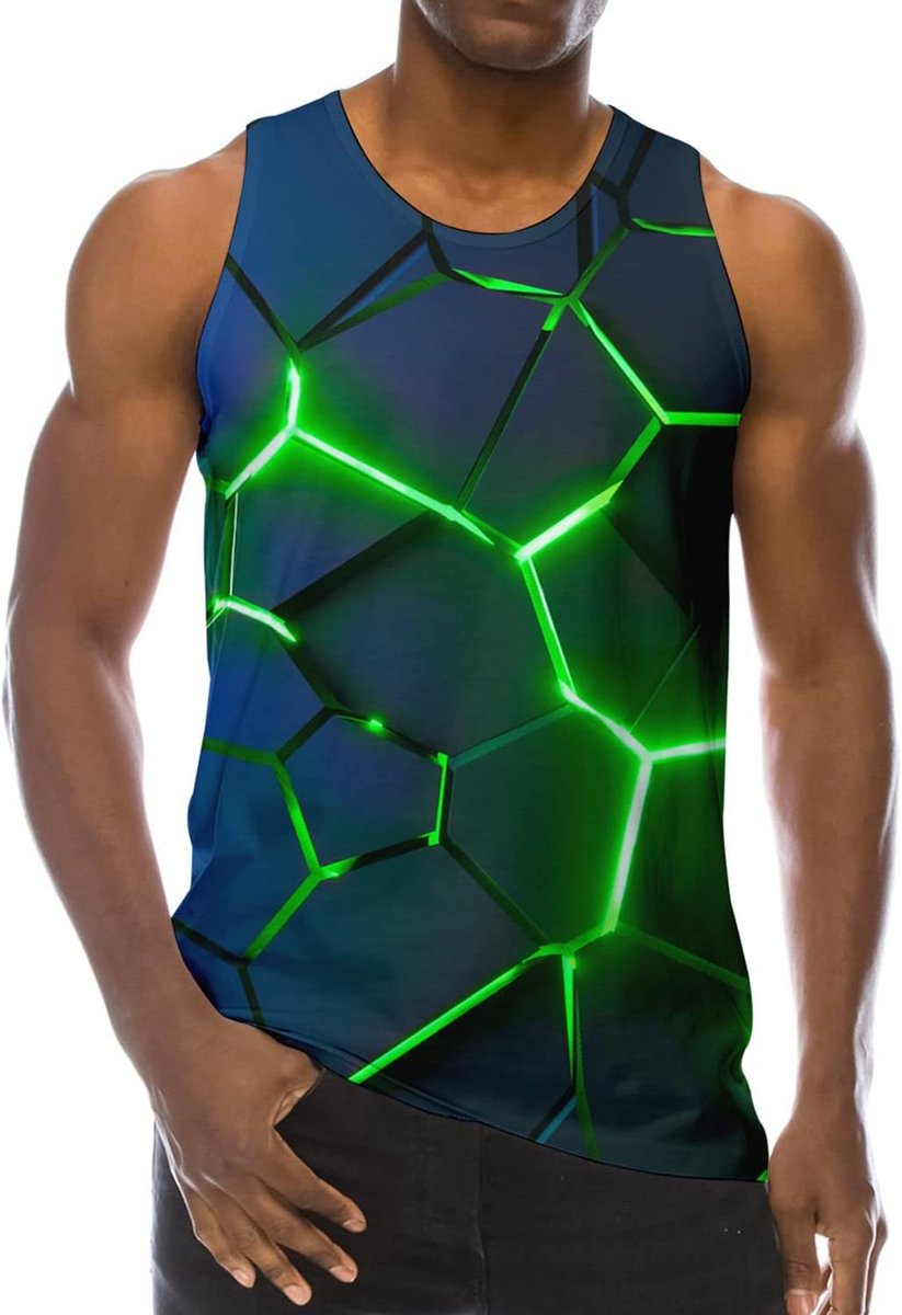 Heren Tank Top 3D Spiershirts Mens Vest Zomer Cool T-shirt S-XXL